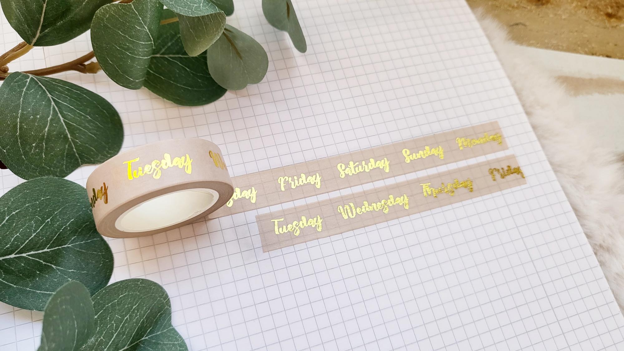 Washi Tape Weekdays